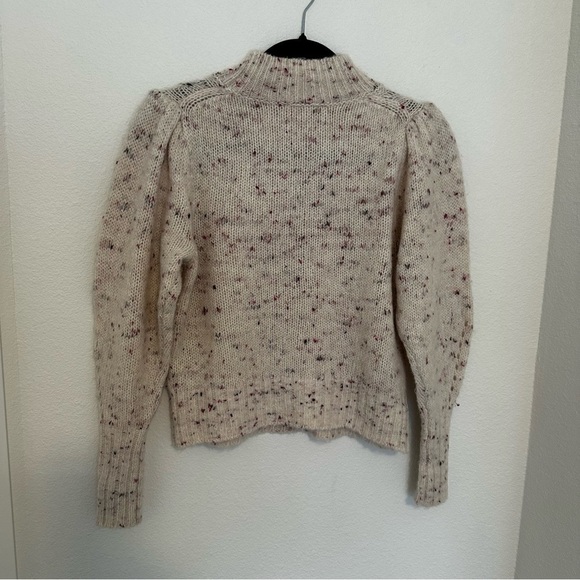 Rebecca Taylor Tweed Soft Cable Knit Sweater Balloon Sleeves Size XS Women’s - Picture 5 of 9